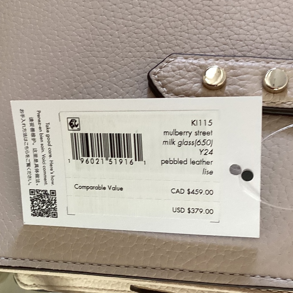 Kate Spade NY Mulberry Street Lise Satchel Crossbody Purse Bag Pebbled Leather - Picture 7 of 16